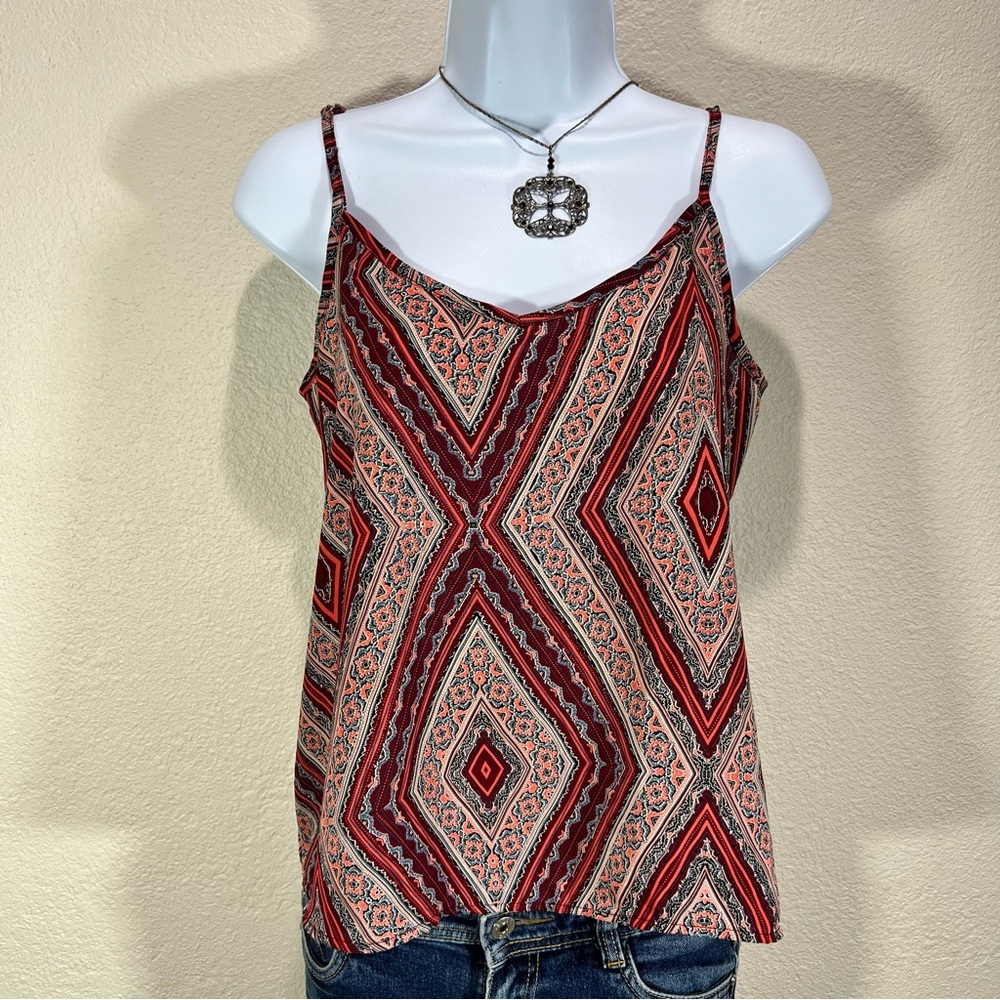 Hollister Strappy Boho Flowy Tank Adjustable Straps Sz Small